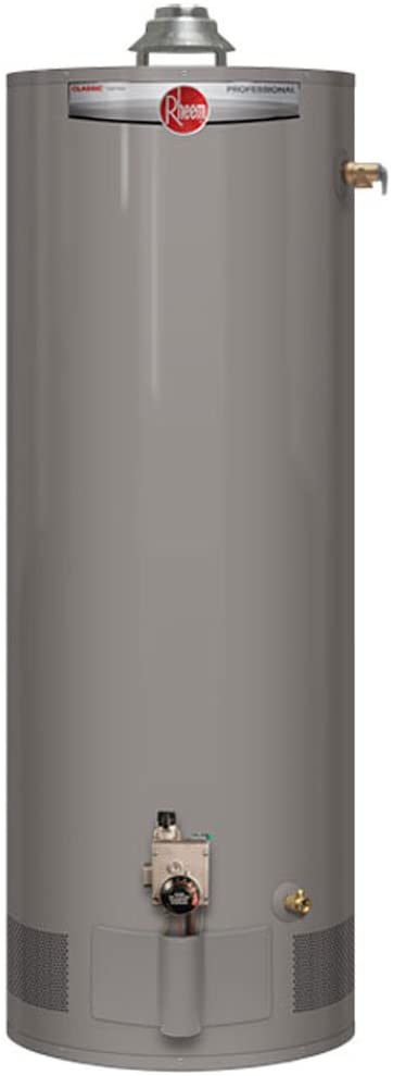 Rheem PROG40-40N RH62 Professional Classic Tall Residential 40K BTU Atmospheric Natural Gas Water Heater, 40-Gallon