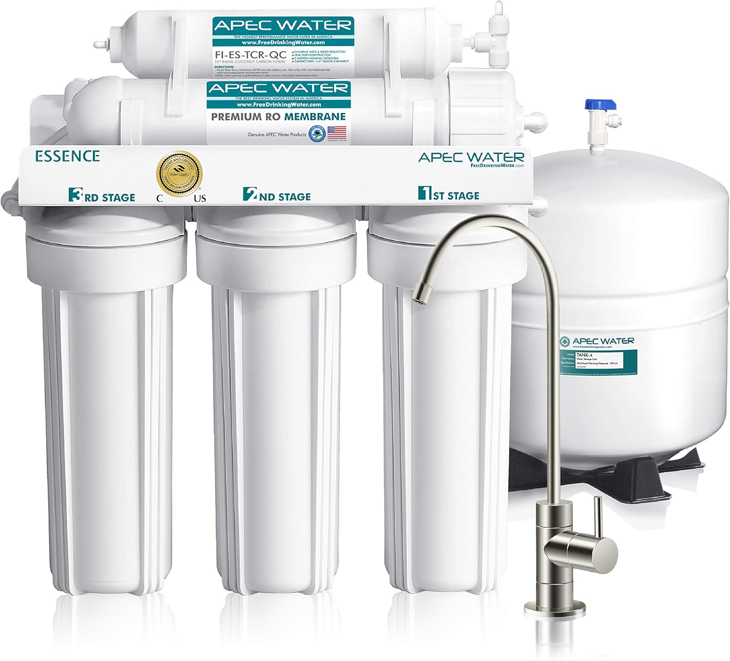 Apec Water Systems Roes-50 5-Stage Ro Water Filter System 